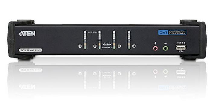 4-Port USB DVI Dual lin k/Audio KVMP CS1784A