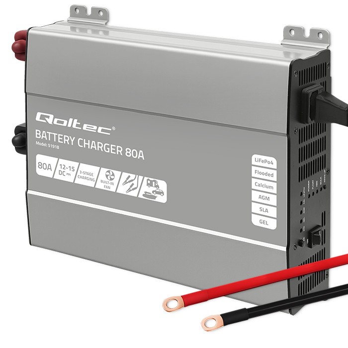 Charger for LiFePO4 AGM GEL SLA batteries 80A